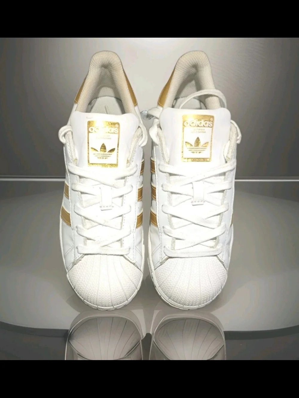 Adidas Superstar Men’s Leather Sneakers - White/Gold 2018